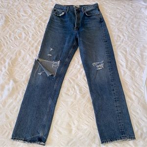 Agolde high rise straight leg jeans